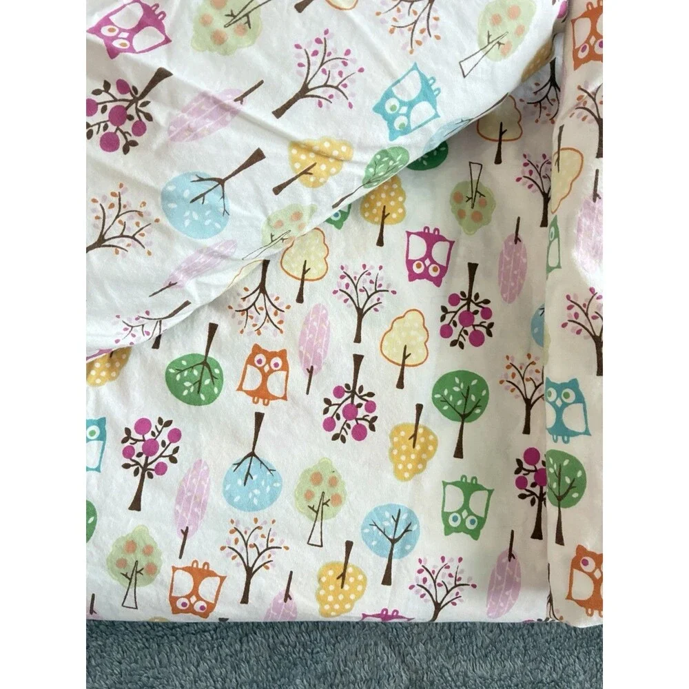 Pottery Barn Kids Brooke Owl Tree Woodland Twin 3 Pc Sheet Set Organic Cotton